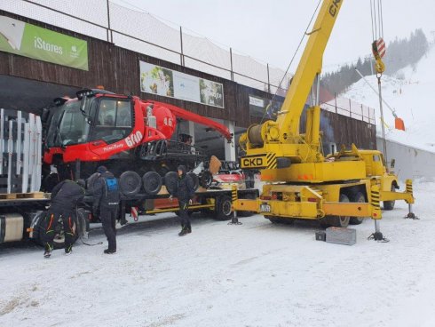 Stroj PistenBully 600 W pripravený na odovzdanie svojim novým majiteľom.