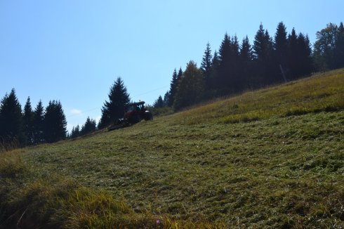 Skúšobné jazdy so strojom REFORM MOUNTY 110V v horskom prostredí.